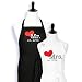 Mr. And Mrs. Aprons Est. 2016 with Heart Wedding Gift for Couples Bridal Shower Engagement Anniversary