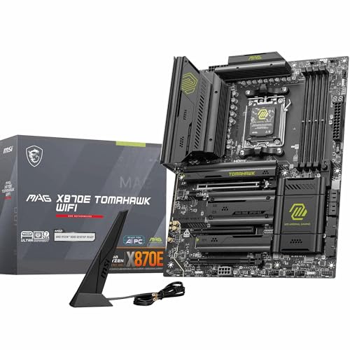MAG X870E Tomahawk WiFi Carte mère, ATX - pour processeurs AMD Ryzen 9000/8000 / 7000, AM5 - VRM 80A SPS, DDR5 Memory Boost 8400+MT/s (OC), PCIe 5.0 x16, M.2 Gen5, Wi-FI 7, 5G LAN