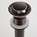 Angle Simple Bathroom Sink Drain with Overflow, Brass Pop Up Vanity Sink Drain Stopper Oil-Rubbed Bronze