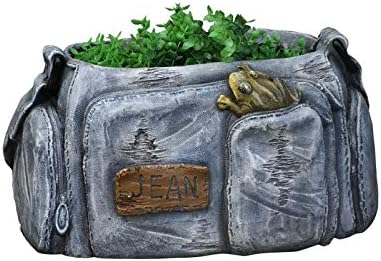 YSYDE Decorative Denim Planter, High Strength Magnesium Oxide, Creative and Beautiful, Exquisite Workmanship, Waterproof and Moisture Proof, for Interior Exterior Decoration