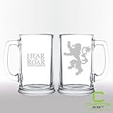 Game of Thrones - House Lannister - Etched Beer Mug