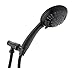 G-Promise High Pressure Shower Head 6 Spray Setting Hand Held Shower Head with Adjustable Solid Brass Shower Arm Mount， Extra Long Flexible Stainless Steel Hose (Oil-Rubbed Bronze)