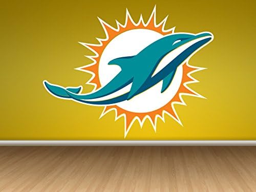 Miami Dolphins sticker, Miami Dolphins sticker, Dolphins decal, Miami Dolphins decal, Dolphins home decor, Dolphins car sticker, NFL Dolphins sticker, NFL decal, Dolphins wall decal bm172 (10x16)