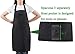 SEW UR LIFE (5 set Black Professional Resist Water Adjustable Extra Long Bib Apron 3 Pockets Home Kitchen Garden Restaurant Cafe Bar Pub Bakery for Cooking Chef Baker Servers Craft Unisex