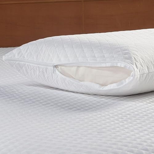 Kit 2 Protetor de Travesseiro Impermeável e Antialérgico Matelado 70x50 com Zíper - Capa de Proteção Contra Líquidos, Suor e Manchas, Antiácaro Silencioso