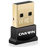 Onvian USB Bluetooth Adapter CSR 4.0 Dongle Receiver Transfer Wireless Adapter for PC Computer Laptop Supports Windows 10 8.1 8 7 Vista XP - Upgraded Version