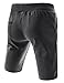 TheLees (TTS01) Unisex Cotton Jersey Waist Elastic Jogger Training Beach Board Shorts Charcoal X-Large(US 31~33)