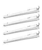 Hyperikon LED Vapor Proof Fixture 70W (150W Eq),7200Lm, 5000K (Crystal White Glow), UL & DLC 4.2, Clear Cover, Waterproof, IP65,120-277v, Garage Lighting, Car Wash, Warehouse, Walk in Freezer, 4-Pack