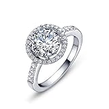 TenFit Jewelry Wedding Ring for Women Silver Ring Engagement Diamond Ring,Size 6