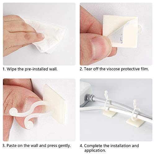 Plant Climbing Wall Fixture Clips,100Pcs Invisible Wall Vines Fixing Clips Wall Sticky Hook