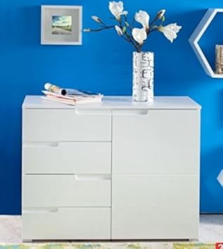 Cellini White Gloss Small Compact Sideboard S5 By Ronz Amazon Co