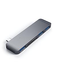 Satechi Aluminum Type C USB 3.0 3 en 1 adaptador de concentrador combinado   3 puertos USB 3.0 y lector de tarjetas Micro   SD   Compatible con MacBook Air 2018, iPad Air 2018, 2015 2016 2017 MacBook 12 Inch y más