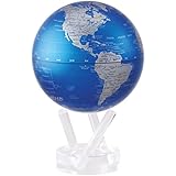 4.5" Cobalt Blue and Silver MOVA Globe