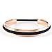 Grooved Hair Tie Bracelet - SILVER - Plated Brass from BELA BRACELETS (Rose Gold)