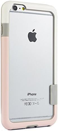 Aavjo Bumper Frame Trio Series Flexible Case Cover for Apple iPhone 7 Plus/iPhone 8 Plus (Light Pink + White)