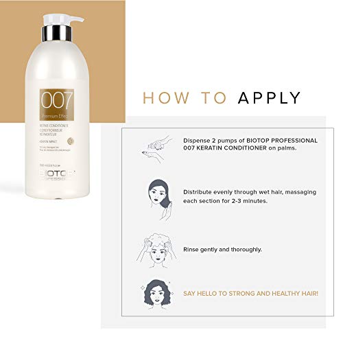 Biotop Professional 007 Keratin Conditioner, Moisturizing Conditioner