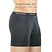 David Archy Men's 3 Pack Ultra Soft Comfy Breathable Bamboo Rayon Boxer Briefs Underwear with Fly (L, Dark Gray)