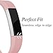 GEAK Compatible with Fitbit Alta and fitbit Alta HR Band, Soft Classic Accessories Sport Bands Compatible for Fitbit Alta HR/Fitbit Ace,Small,Gray Black Pink
