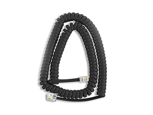 Pack of 10 Charcoal Handset Cords for Nortel Phones