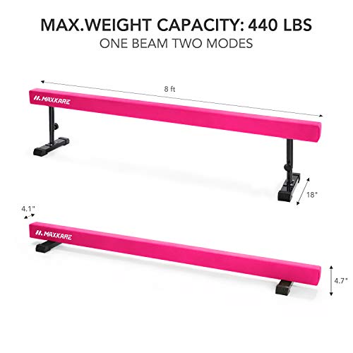 MaxKare Adjustable Balance Beam Gymnastics Training Equipment 8ft Long