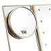 Magicfly Vanity Mirror Lighted Makeup Mirror 10X 3X 2X 1X Magnifying Mirror with 21 LED Lights, Trifold Mirror with Touch Screen, Adjustable Brightness & Stand, Dual Power Supply Mode, Gold