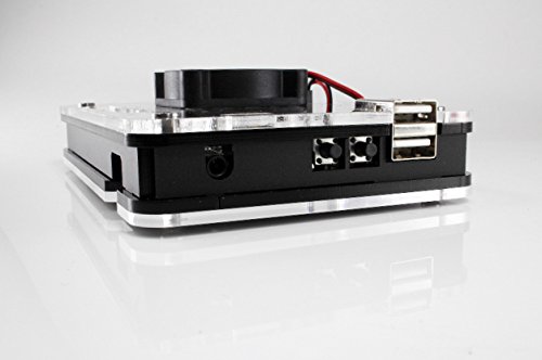 Zebra Case for Pine64 ~ Black Ice Slim With Fan by C4Labs