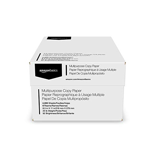 Amazon Basics Multipurpose Copy Printer Paper White, 8.5 x 11 Inches