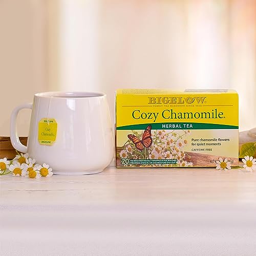 Bigelow Tea Cozy Chamomile Herbal Tea, Caffeine Free, 20 Count (Pack of