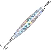 Diamond Bar Jigs, 10 Pieces Holographic Saltwater Fishing Lures Rigged | Ideal for saltwater and freshwater fishing