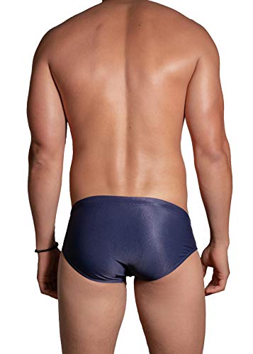 LIFEGUARD Officially Licensed Men's Swim Brief Short Designed for Performance (Navy, Large)