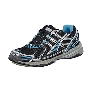HSM 4 a Walk dames functionele sportschoenen jogging loopschoenen sneaker zwart/lichtblauw