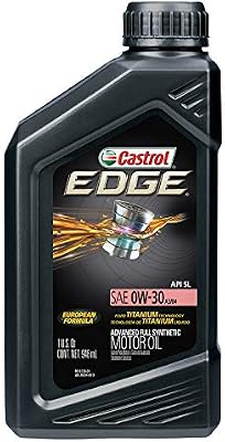 Castrol 06244 EDGE A3/B4 0W-30 Advanced Full Synthetic Motor Oil, 1 Quart, 6 Pack
