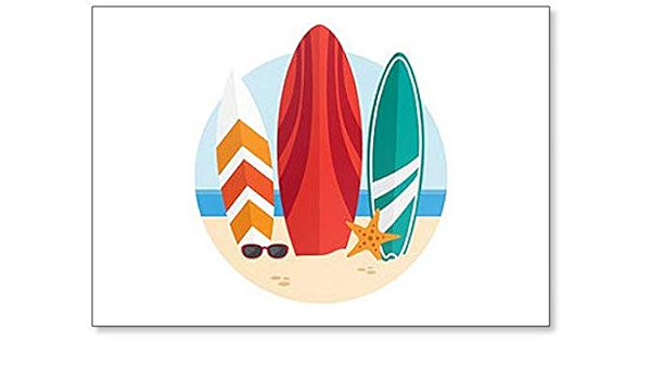 Imán para nevera con diseño de tablas de surf en una playa ...