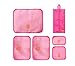 FLYMEI Premium 6 Set Packing Cubes, Bonus Shoe Bag, Various Size Waterproof Travel Luggage Packing Organizers and Compression Pouches System for Carry-on Luggage, Suitcase and Backpacking (Pink)