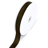 Creative Ideas 7/8-Inch Solid Grosgrain Ribbon, 50-Yard, Brown