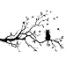 TOOGOO(R) Newly designed Cat On Long Tree Branch DIY Vinyl Wall Sticker Animals Birds Wall Decal Art Transfers Window Sticker Home Decor-99150cm