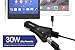 Tenergy 30W 2-Port Adaptive Fast USB Car Charger Qualcomm Quick Charge 2.0 Smart Detect - Galaxy S6 / Edge / Plus, Note 5 / 4, LG G4, HTC One M8 / M9, Nexus 6, iPad, iPhone & More (Black)