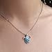 Fancime 925 Sterling Silver Sea Turtle Pendant Necklace Blue Created Opal Jewelry for Women Girls 18