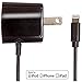 Apple Certified iPhone Lightning Charger - Wall Plug - for iPhone 11 Pro XS Max X XR XS 8 Plus 7 6S 6 5S 5 5C SE - Pins Fold - 2.1a Rapid Power - Take for Travel - Black primary