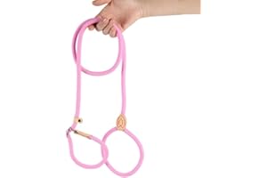 Pink Slip Leash for Dogs, A Secure Anti-Escape Traction Rope for Walking, Comfortable Strong Rope for Large, Medium Dogs, No 