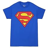 T-Shirt - Superman - Classic Shield Logo, Blue, Large