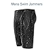 Quick Dry Swim Jammers for Men, Shark Grain Men Swim Trunks Swimsuit Bathing Suits with Swim Cap Gift