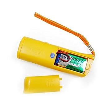 Petsdelite Yellow, China: Pets Supply Dog Repeller Anti Barking Stop Bark Training Device Trainer Led Ultrasonic Case