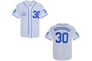 AHAJAY Youth The Sandlot Benny 'The Jet' Rodriguez 30 Hip Hop Stitched Sports Boys Shirts Movie Baseball Jerseys