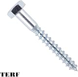 TERF M10 x 150mm Coach Screws Hex Head Pack of 5 view 2