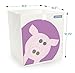 Foldable Cube Storage Bin Box for Nursery or Kids Toys (Pig)