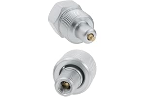 Hydraulic Quick Coupler Set 6.35mm NPT Connectors for Jacks Pumps Rams Steel Construction Easy Install Compact Design Silver 