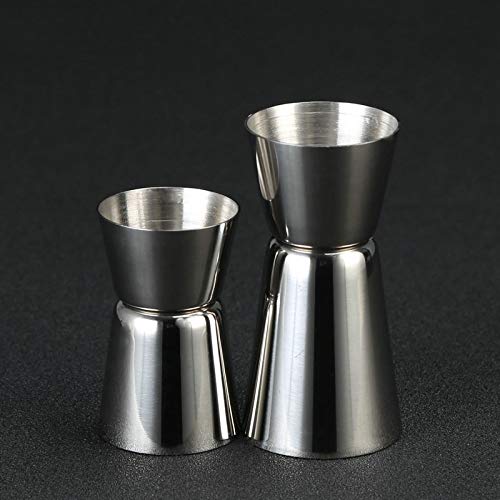 JJZXD Edelstahl Cocktail Shaker Single Double Shot Kurz Getränk Alkohol Jigger Cup Bartender Kit Bar Tool (Size… – Bild 5