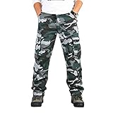 zeetoo Mens Relaxed-Fit Cargo Pants Multi Pocket Military Camo Combat Work Pants GZ03