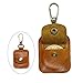 AA Medallion or Coin Holder, Leather Key Chain Snap Open Leather Case (Brown)